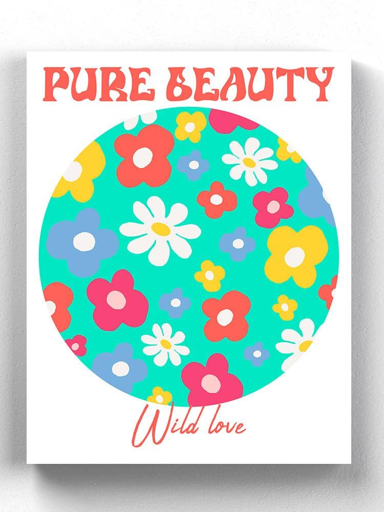 Pure Beauty Wild Love Wrapped Canvas Wall Art - Modern Abstract Painting for Living Room, Bedroom & Office Decor