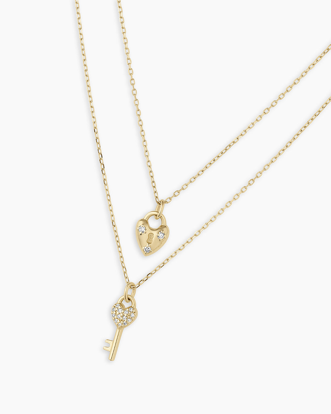 Diamond Bond Lock & Key Necklace Set - Sterling Silver Couple Jewelry for Anniversary, Valentine's Day & Romantic Gifts | Perfect for Proposals, Weddings & Special Occasions