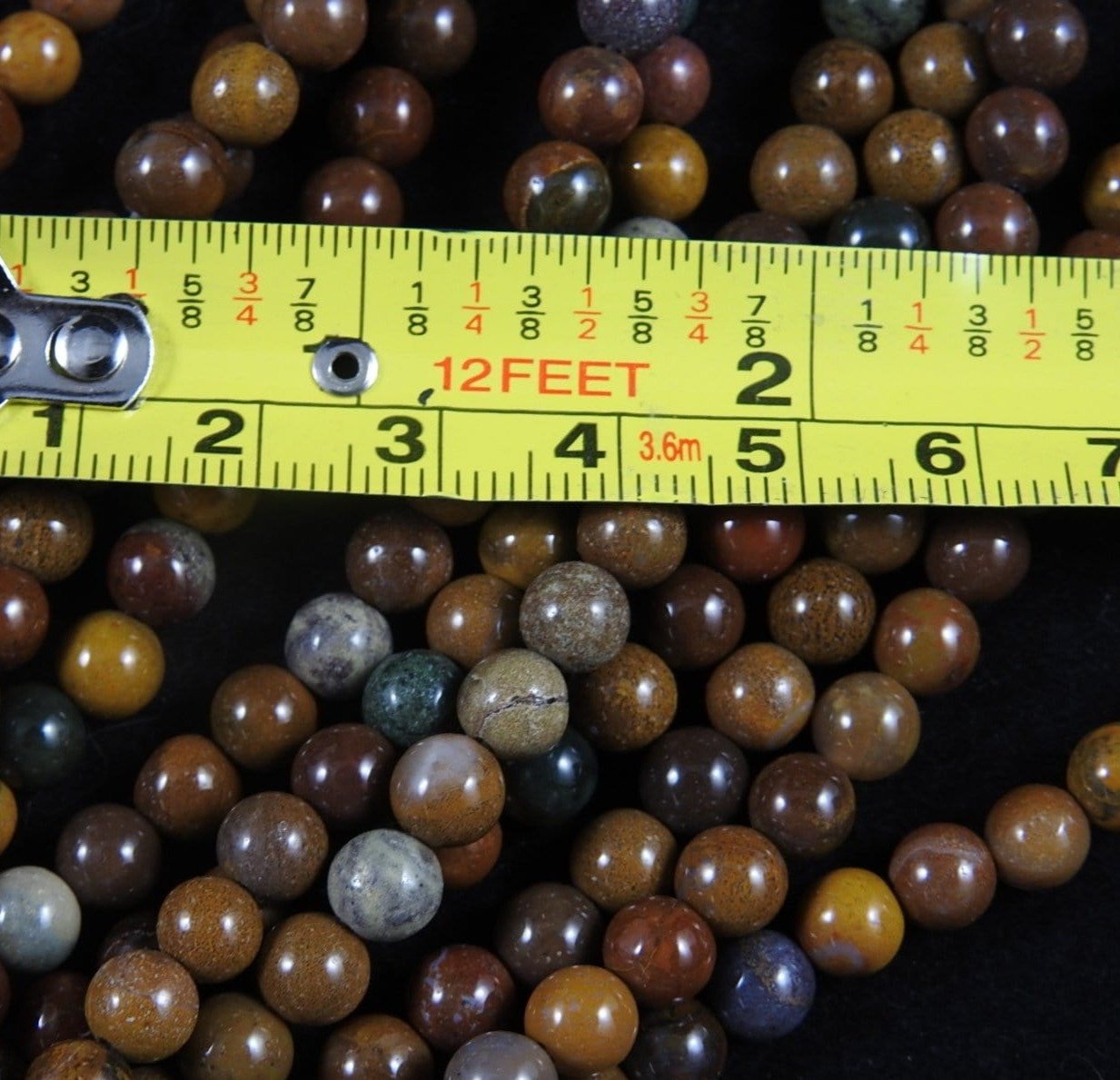 Natural Brown Jasper Bead Strand - 15