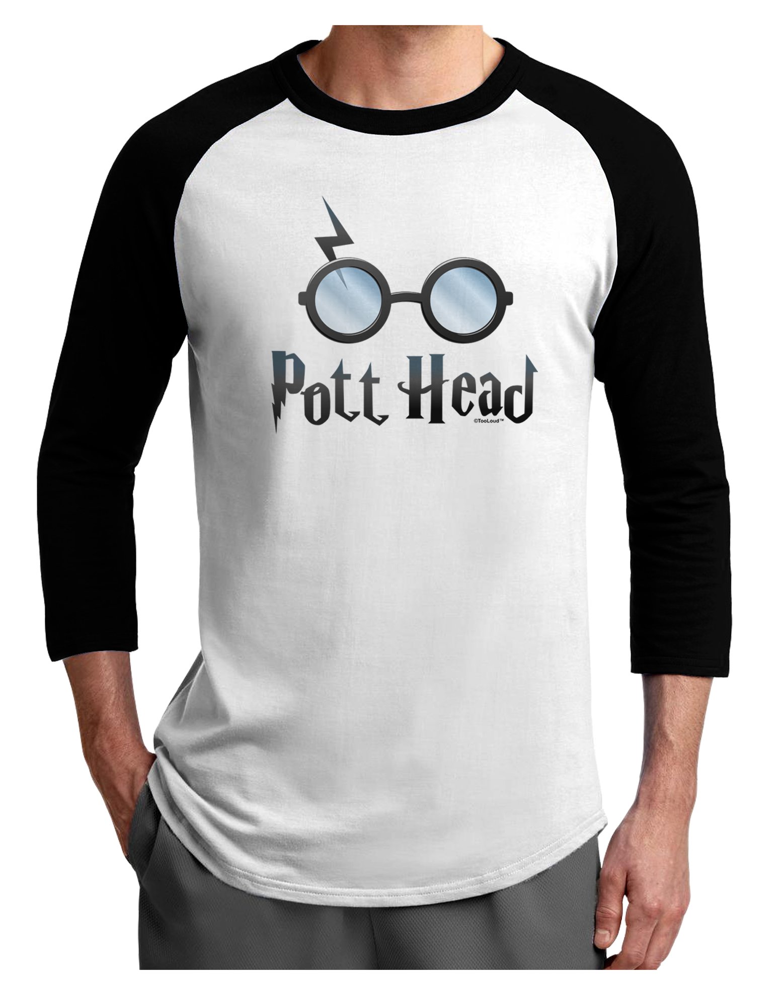 TOOLOUD Pott Head Magic Glasses Adult Raglan Shirt - Trippy Psychedelic Graphic Tee for Men & Women - Perfect for Music Festivals, Concerts & Hippie-Themed Parties