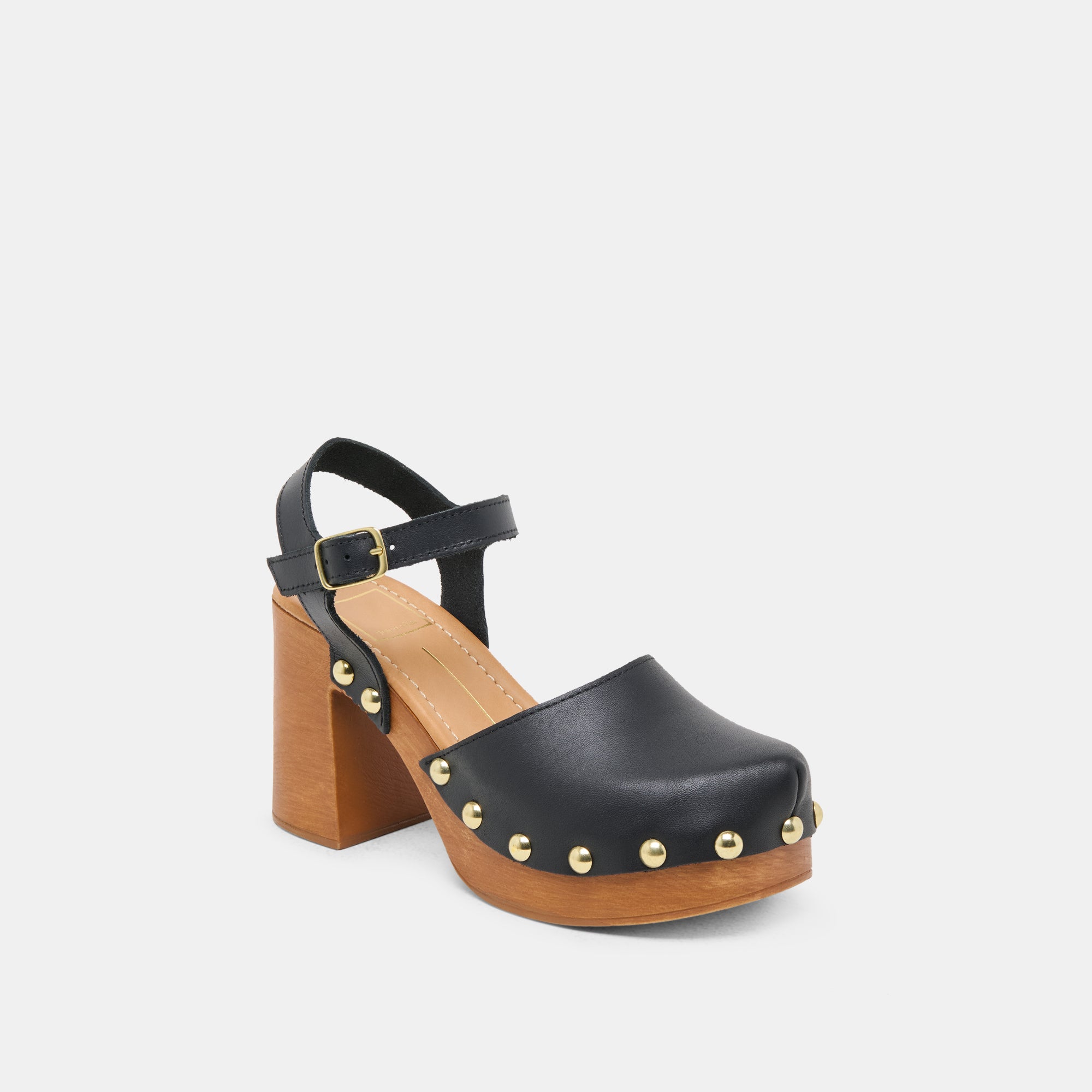 Black Leather Clover Heels - Stylish Women's High Heels for Parties, Weddings & Evening Events