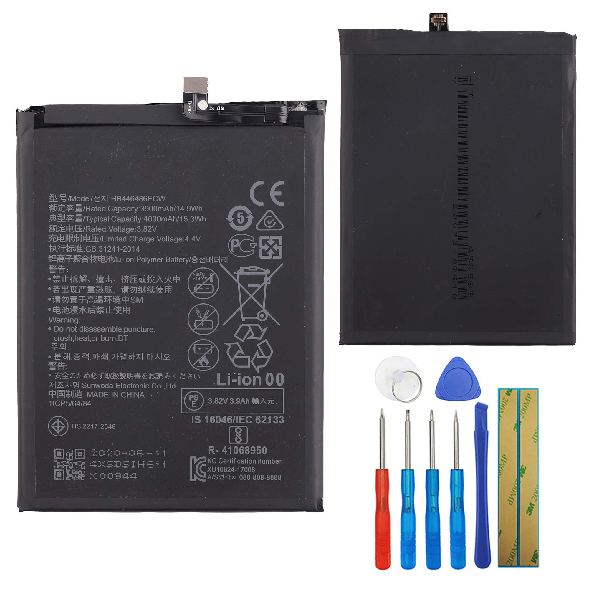 Original Huawei P Smart Z/P Smart Pro 2019 STK-L21 Replacement Battery HB446486ECW Kit with Tools - Long-Lasting Power for Gaming, Streaming & Daily Use