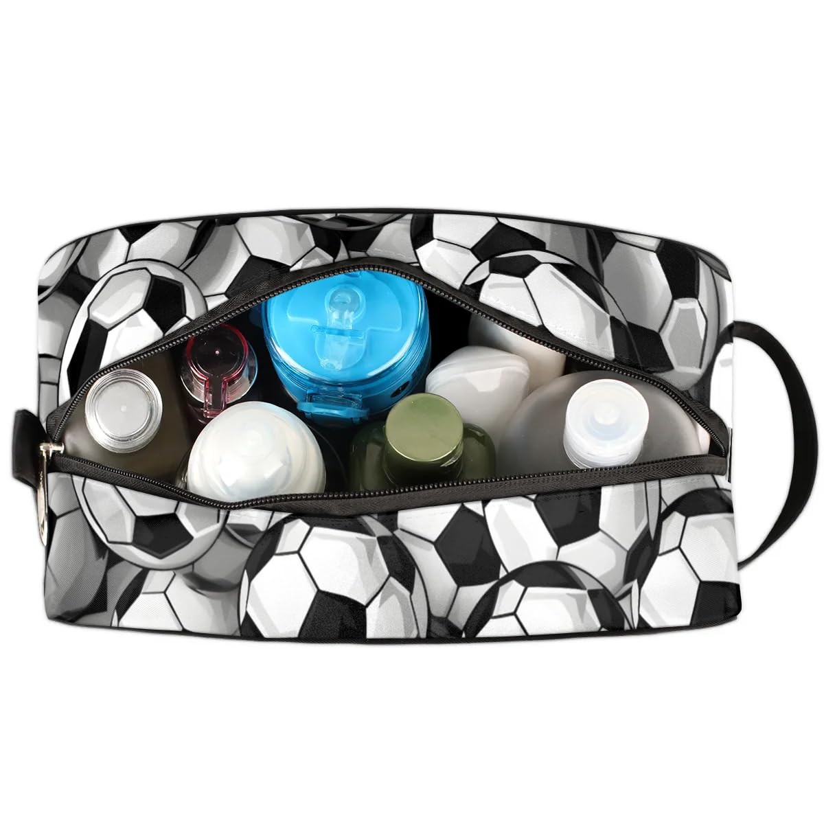 **Waterproof Hanging Toiletry Bag for Men & Boys – Soccer Travel Cosmetic & Shave Dopp Kit Organizer – Ideal for Gym, Shower, Bathroom & Carry-On Accessories – Perfect Gift for Travelers**