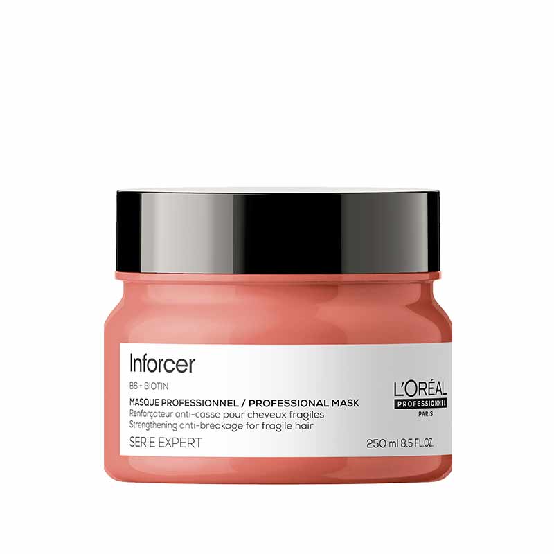 L'Oréal Professionnel Inforcer Hair Mask - Deep Conditioning Treatment for Damaged Hair - Salon Quality Repair for Dry, Brittle Hair - Perfect for Post-Color Treatment & Weekly Hair Care Routine