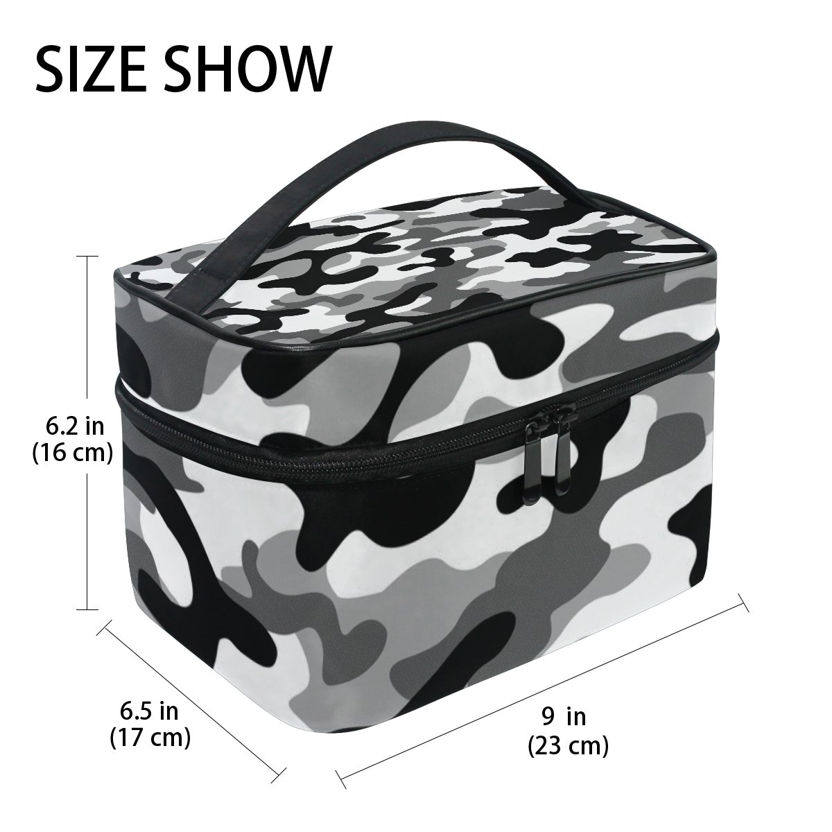 Military Camouflage Cosmetic Bag for Women - Waterproof Travel Makeup Train Case with Multiple Compartments | Perfect for Travel, Gym, Camping & Daily Organization (Cooper Girl)