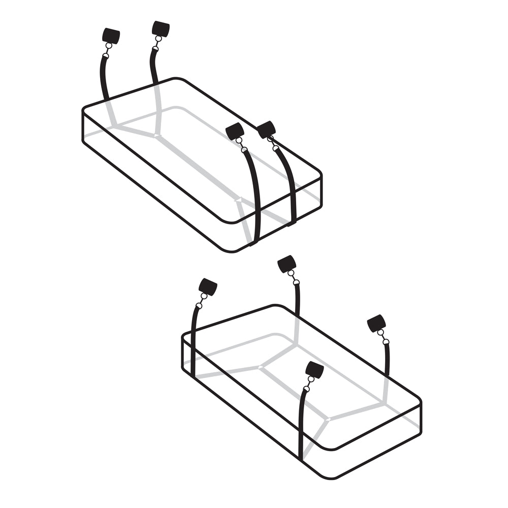 Fetish Fantasy Series Wraparound Mattress Restraints - Adjustable Bondage Straps for Bed, Perfect for BDSM Play & Spicing Up Your Sex Life