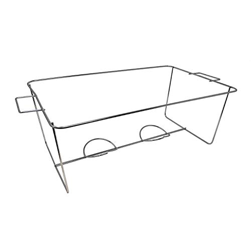 Commercial Grade Full Size Heavy Duty Chafing Rack - Wire Buffet Stand with Serving Trays Frame for Food Warming - Chrome Plated (12-Pack) - Perfect for Catering, Buffets, Banquets & Large Events