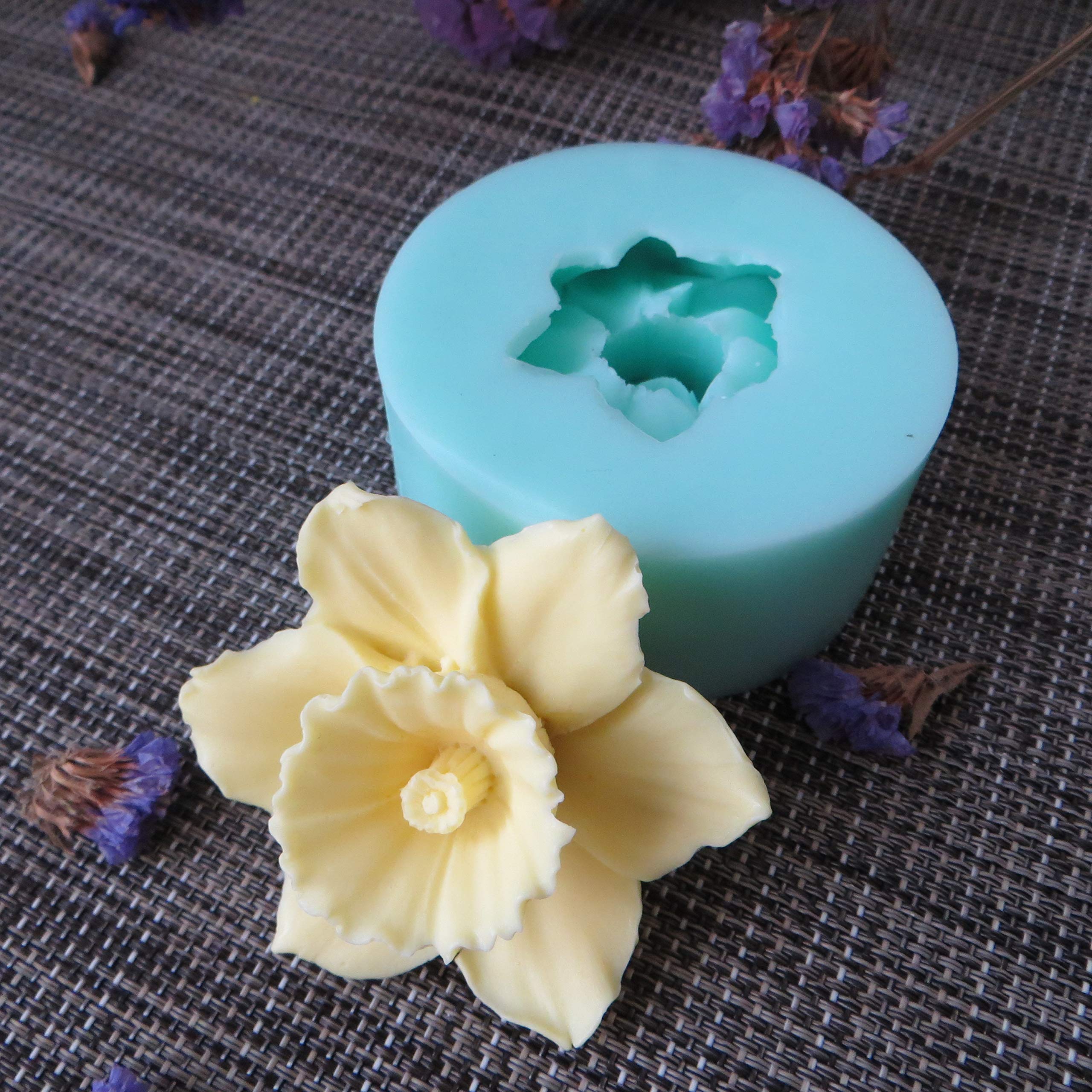 PRZY HC0089 Silicone 3D Flower Molds for Soap Making, Candle, Resin, Clay - DIY Craft, Home Decor, Wedding Favors, Gift Making