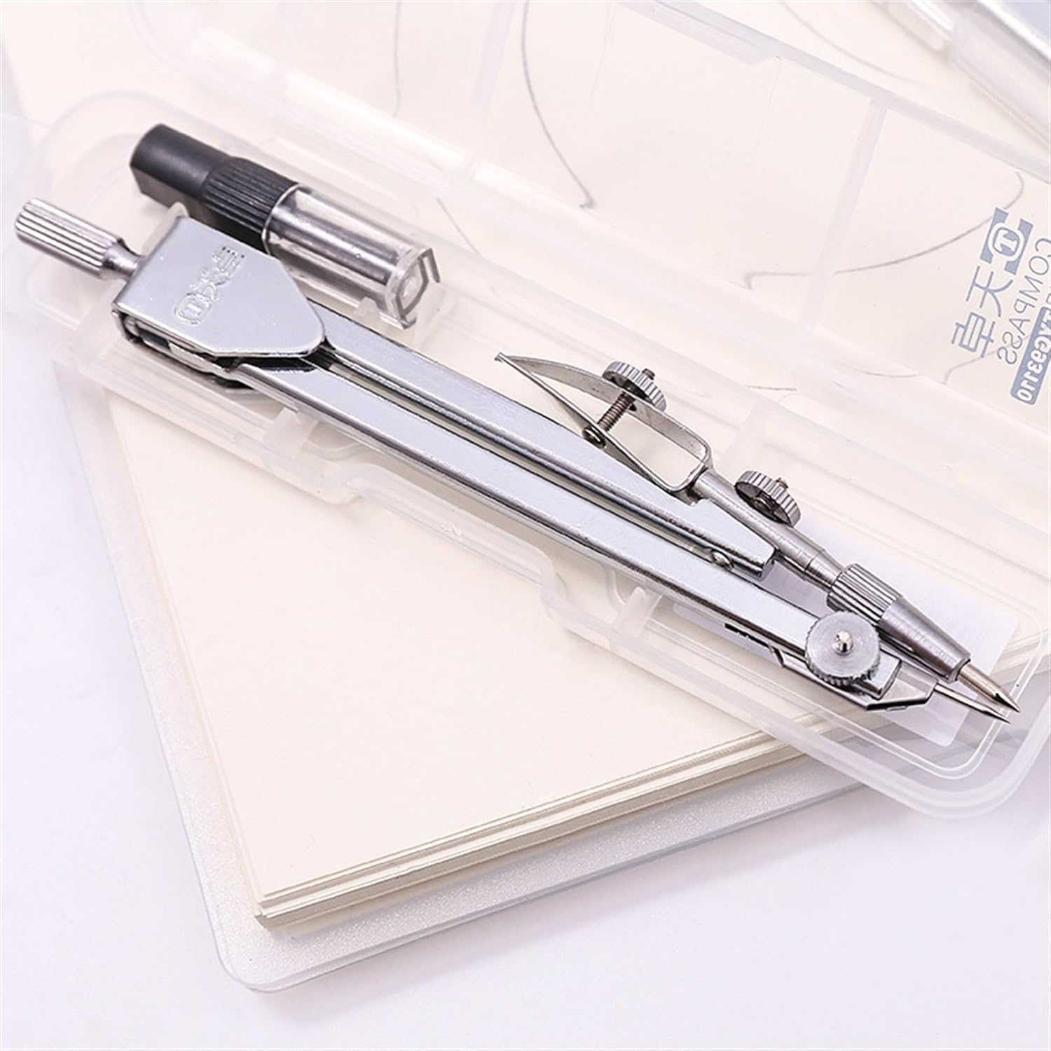 Premium Stainless Steel Drawing Compass Set - Geometry Kit with Durable Shatterproof Storage Box - Essential Math & Engineering Tools for Students, Artists & Professionals - Perfect for School Projects, Technical Drawings & Art Designs