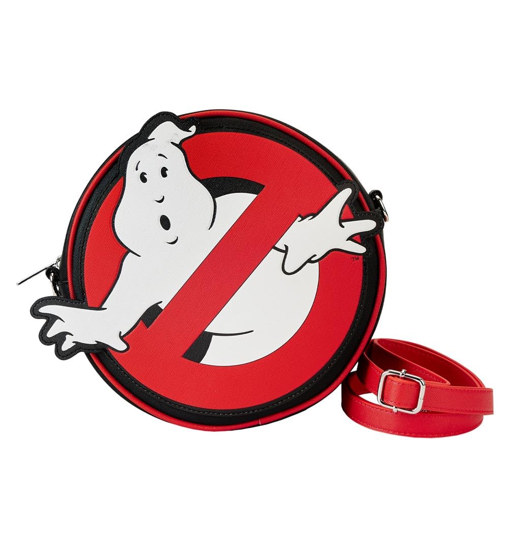 Loungefly Ghostbusters No Ghosts Logo Glow in The Dark Crossbody Bag - Slim Shoulder Purse for Women, Perfect for Halloween Cosplay, Comic Con & Everyday Use