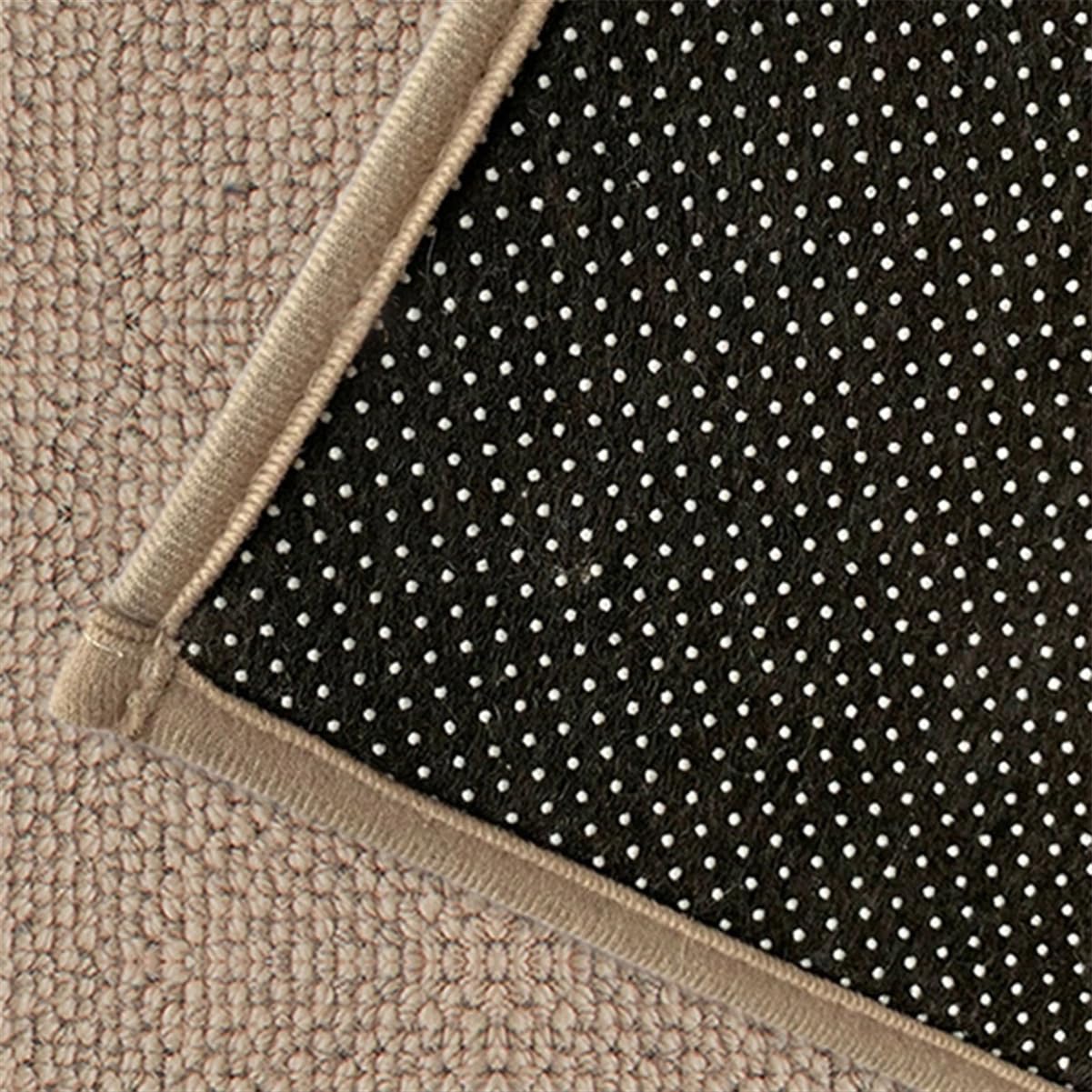 Premium Round Office Chair Mat for Carpet Floors - 48x48 Inch Large Anti-Slip Floor Protector for Computer & Gaming Chairs - Dark Khaki Desk Mat for Home Office & Workspace Protection