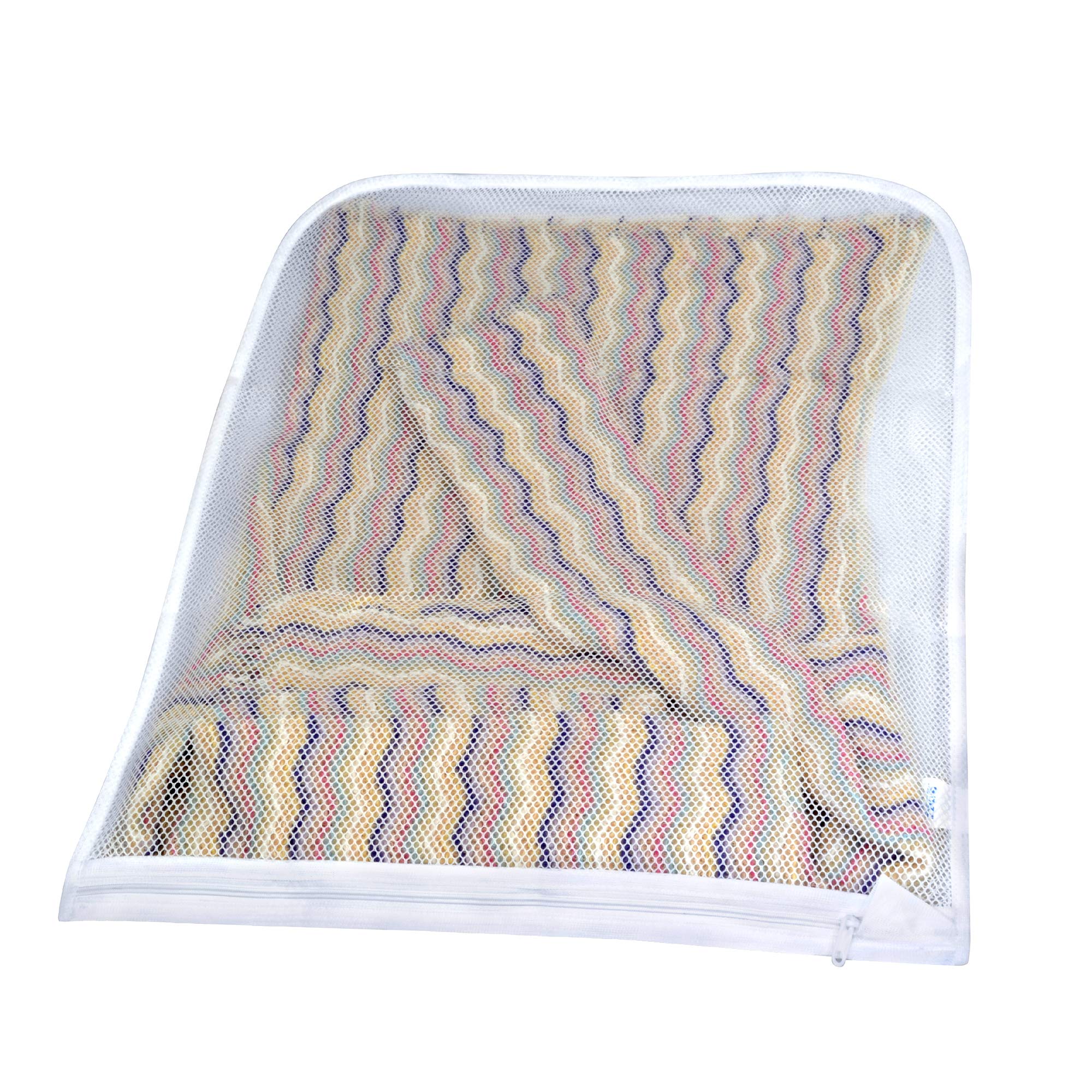 PRO MART INDUSTRIES Sweater Wash Bag with Zipper Closure - White Mesh Polyester Laundry Bag for Delicates, Lingerie & Sweaters - Protects Clothes in Washing Machine & Dryer