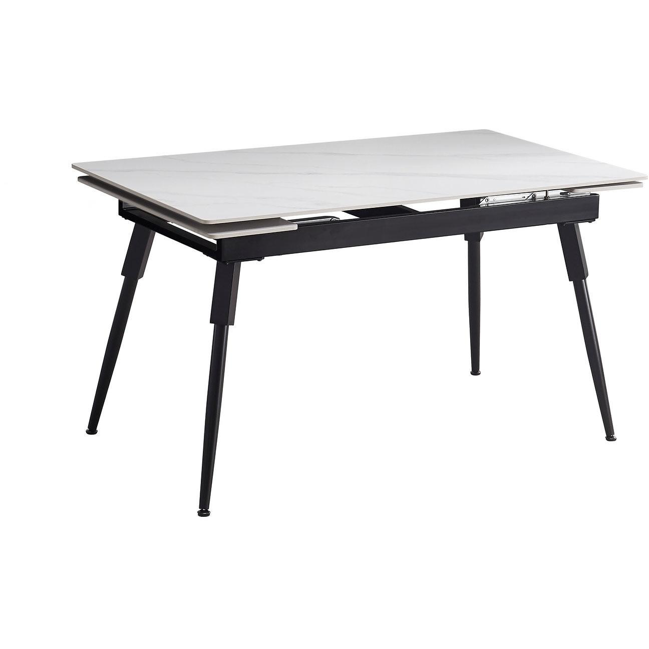 IFDC 1818 Stone Top Dining Table - Modern & Durable Kitchen Table for 6-8 People - Perfect for Family Dinners, Entertaining Guests & Small Space Dining Rooms