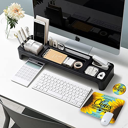 Cute Teal Sunflower Mouse Pad - Non-Slip Square Small Mouse Mat with Free Matching Coaster for Laptop & Computer | Portable Office Desk Accessory for Women | Perfect for Work, Gaming & Home Office Use