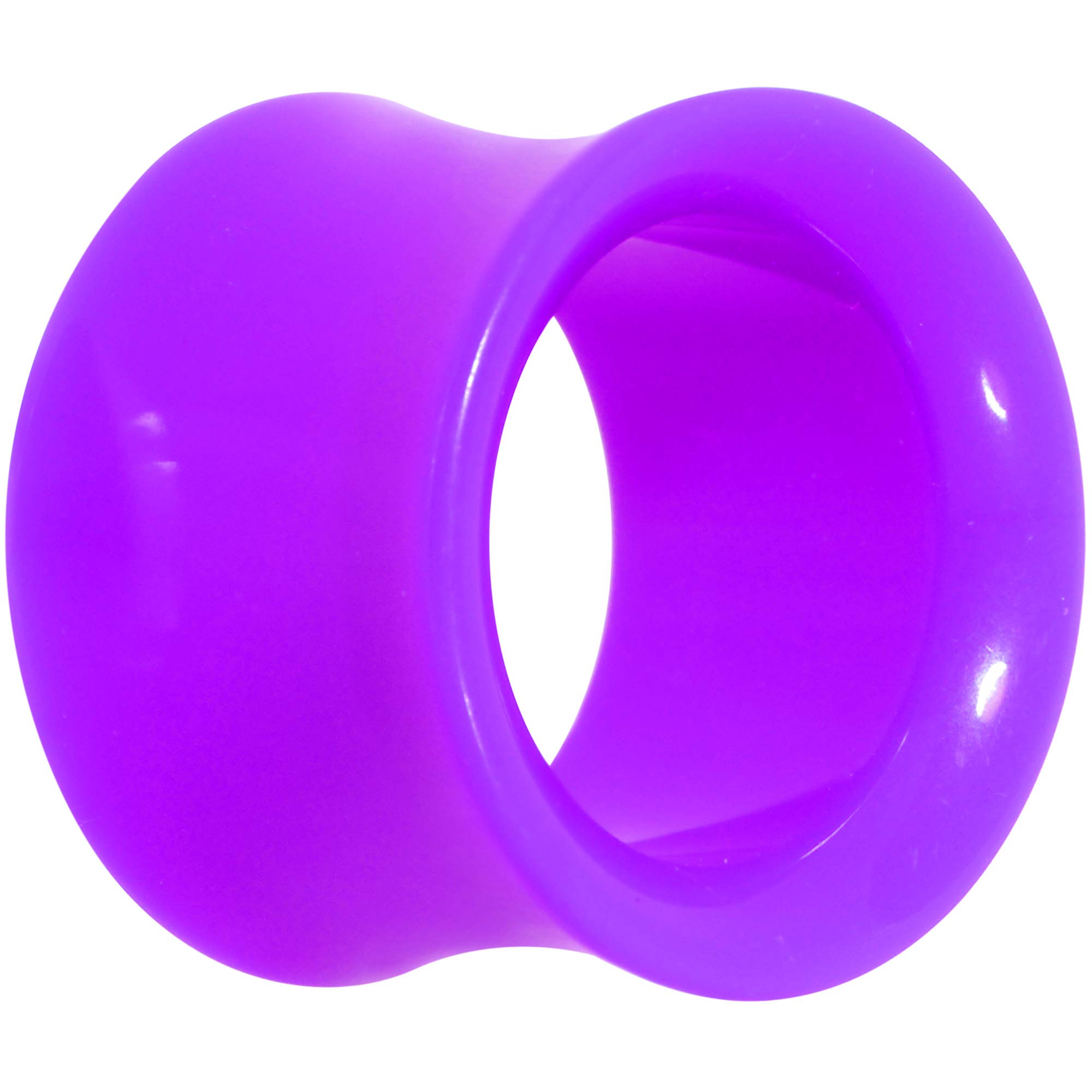 Body Candy Women's 2-Piece Purple UV Acrylic Double Flare Saddle Plug Ear Tunnels for Stretching - Perfect for Piercing Enthusiasts & Alternative Fashion Lovers