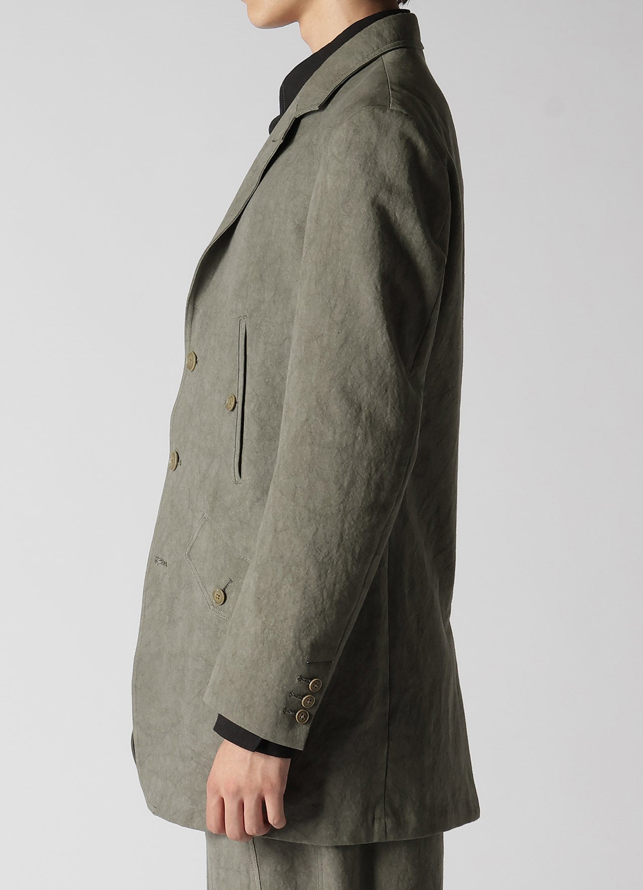 Premium Cotton Linen Sulfided Ozone Jacket with 4 Pockets & Double Stitching - Durable Outdoor Wear for Hiking, Camping & Casual Style