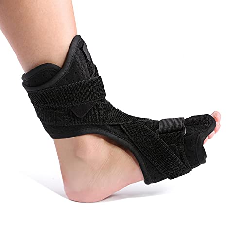 Plantar Fasciitis Night Splint - Adjustable Foot Brace with Massage Ball & Bandage for Heel Pain Relief - Perfect for Sleeping & Post-Injury Recovery