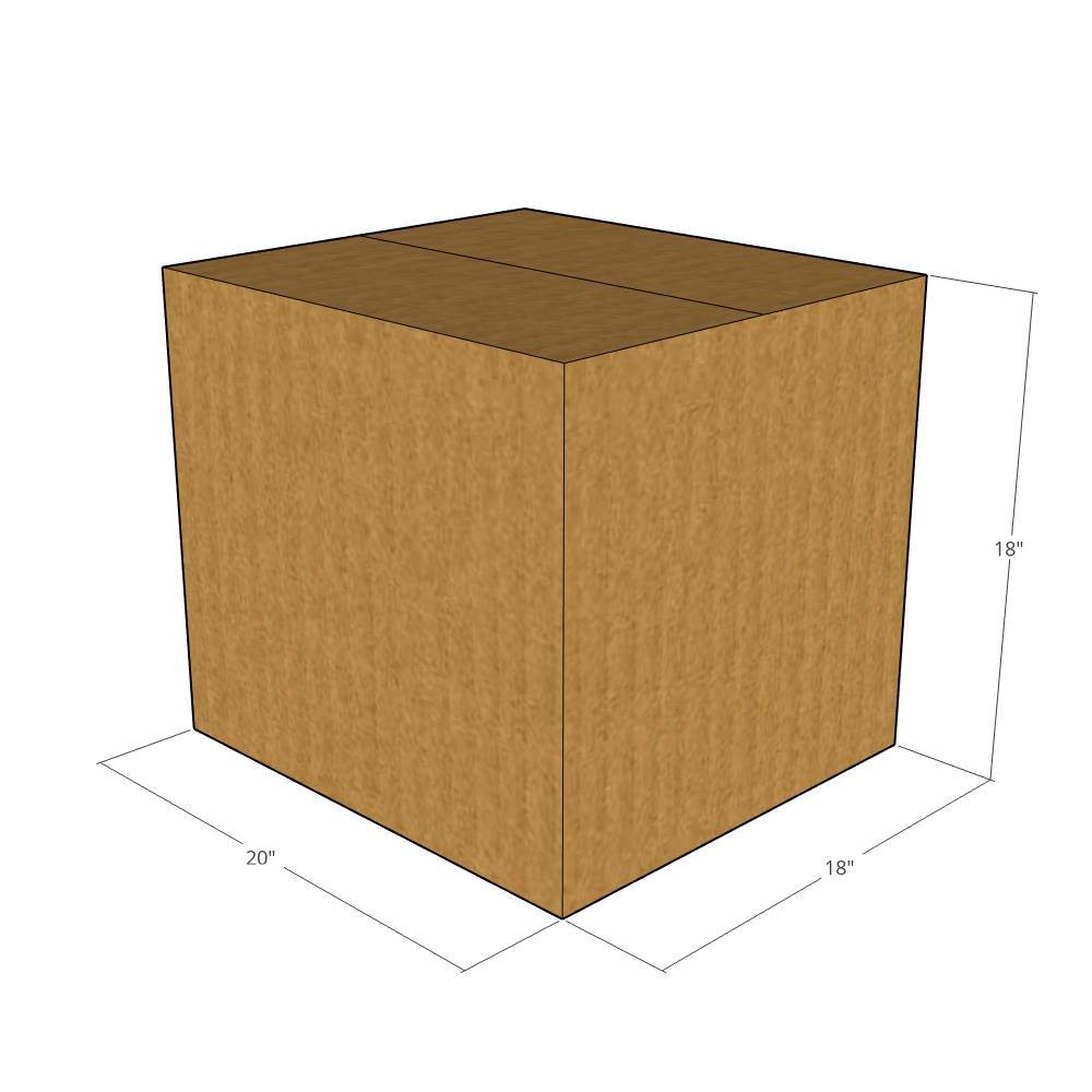 100 New 20x18x18 Inch Corrugated Shipping Boxes - 32 ECT Strength - Durable Moving & Storage Boxes for Home, Office & Ecommerce Shipping