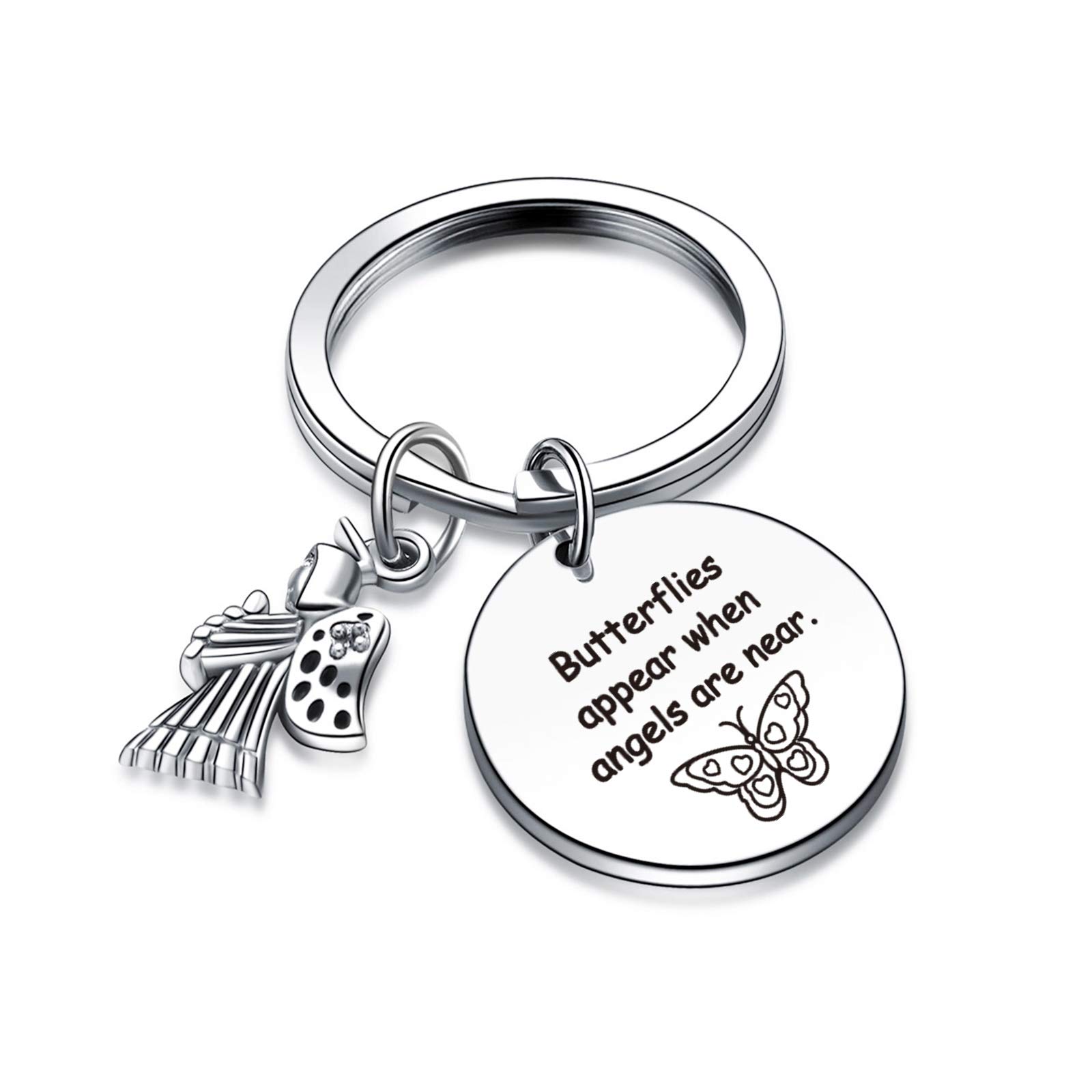 Sympathy Gift Butterfly Keychain - Memorial Keepsake for Loss of Loved One - Comforting Bereavement Gift for Funeral, Memorial Service & Grieving Process