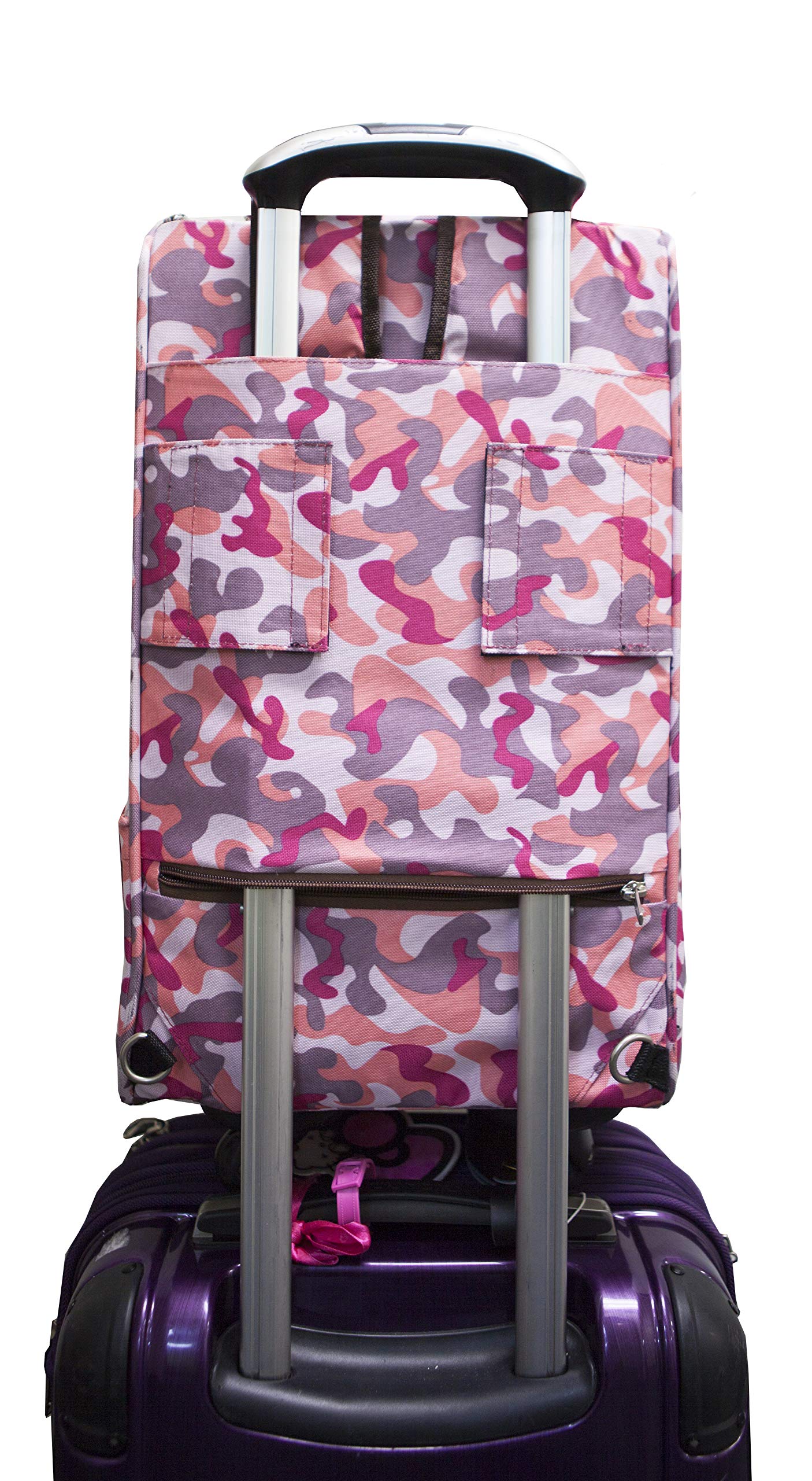 Petique Pink Camo 5-in-1 Complete Travel System with Pet Carrier & Stroller for Small Dogs & Cats | Portable for Car, Airplane & Outdoor Adventures