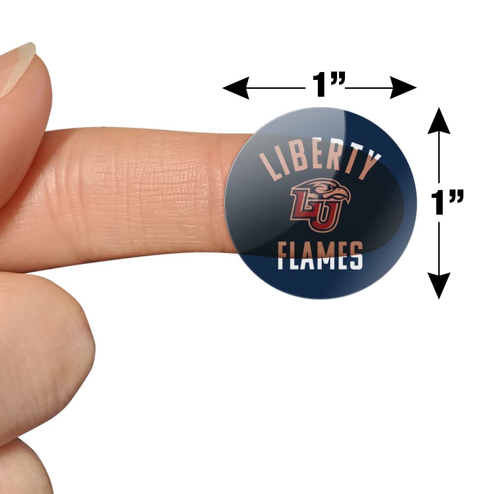 Liberty University Flames Logo 1 Inch Clear Stickers for Planners, Calendars, Scrapbooking & DIY Crafts - Perfect for School Supplies, Bullet Journals & Decorative Projects