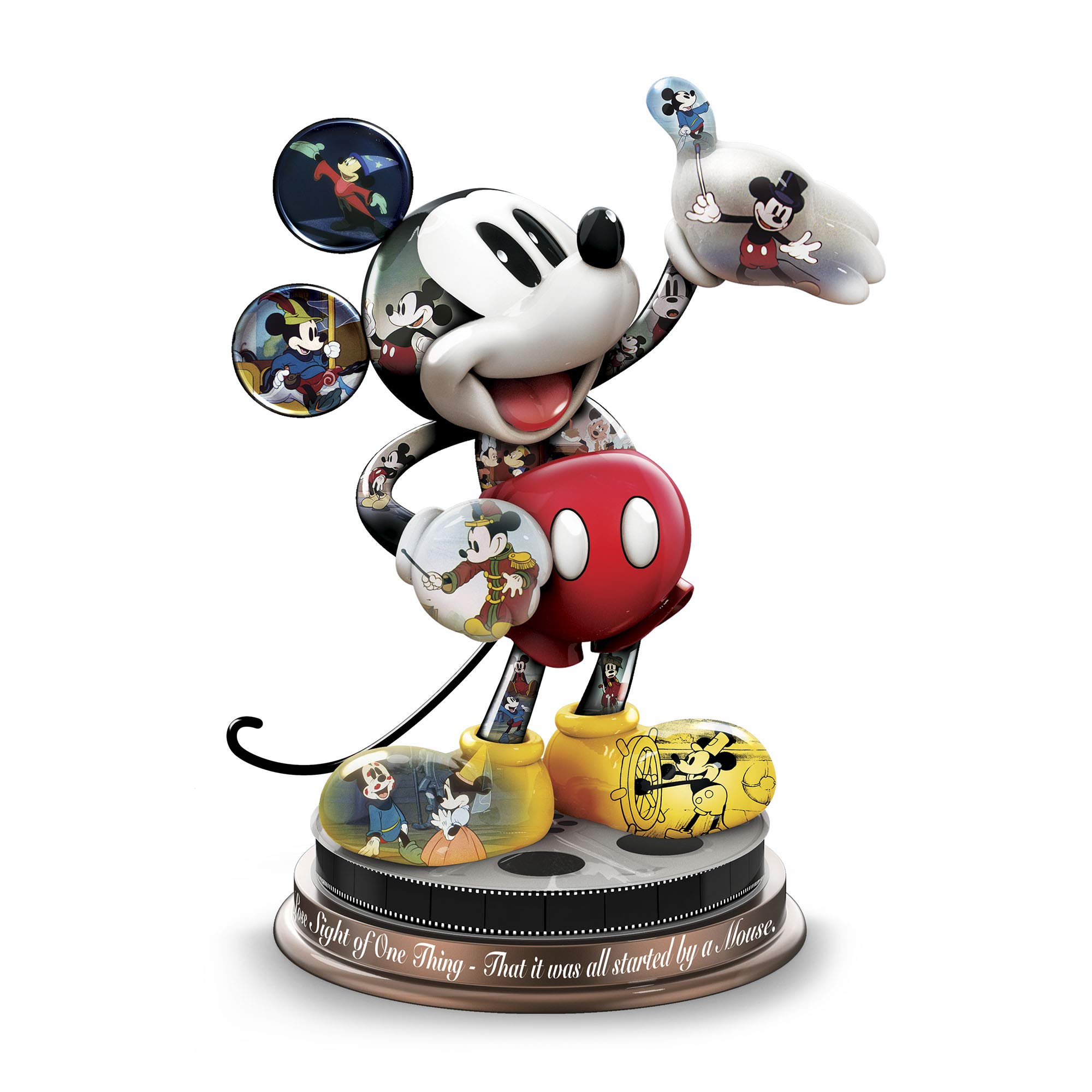 Official Disney Licensed 'Mickey Mouse's Magical Moments' Hand-Painted Resin Sculpture - Collectible Home Decor for Disney Fans & Gift for Mickey Mouse Lovers