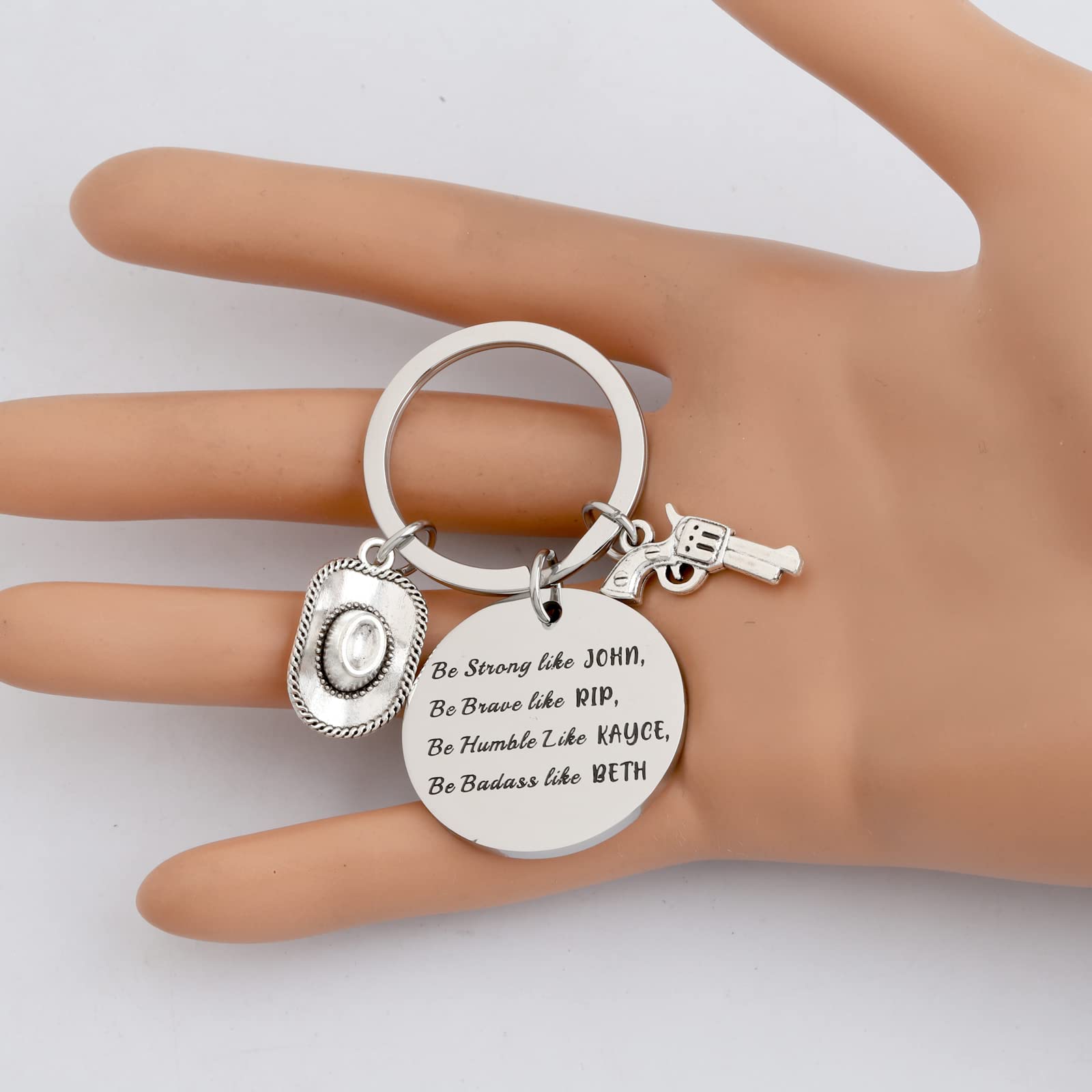 KUIYAI Yellowstone TV Show Keychain - John Dutton Rip Kayce Beth Inspired Cowboy Ranch Gift for Fans - Perfect for Movie Lovers, Western Decor & Fan Collections