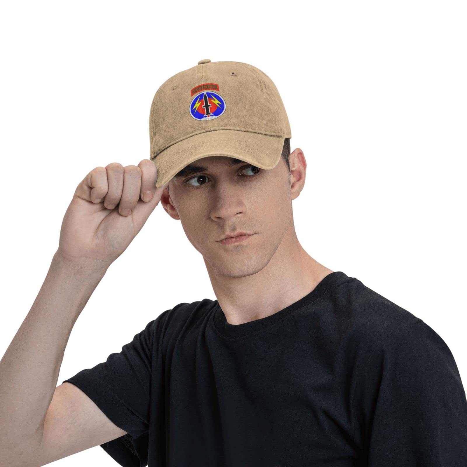 56th Field Artillery Command Cowboy Hat for Men & Women - Adjustable Cotton Denim Baseball Cap - Perfect for Military Events, Outdoor Adventures & Casual Wear