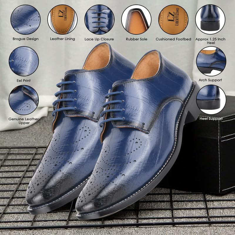 LIBERTYZENO Men's Genuine Leather Loafers & Slip-On Shoes - Comfortable Casual Dress Shoes for Men | Perfect Easter Gift (LS-Thomas Model) | Ideal for Office, Wedding & Daily Wear