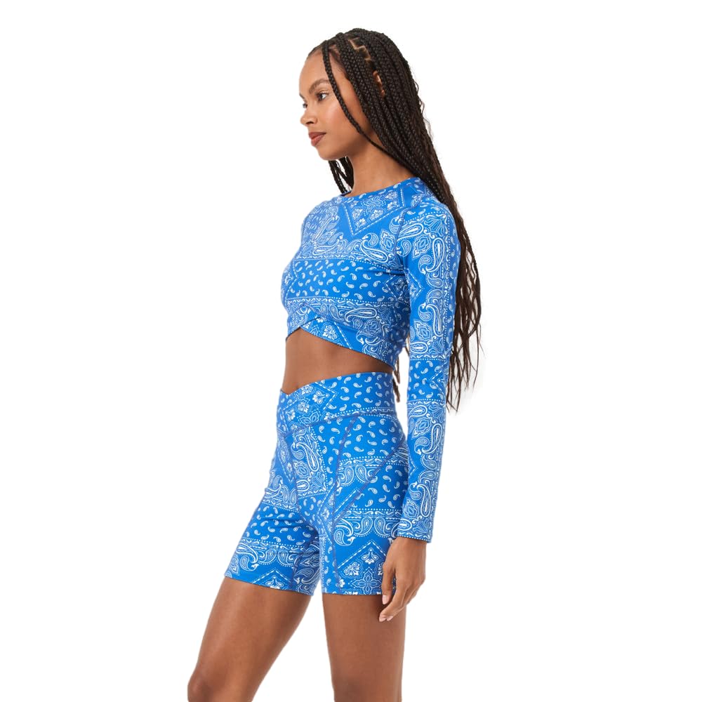 LSpace Women's Carter High Waist Bike Shorts - Comfortable & Breathable Workout Shorts for Cycling, Yoga, Running & Gym