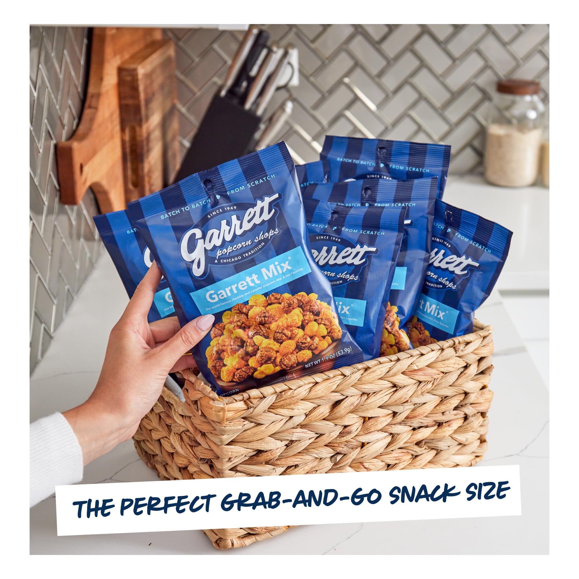 Garrett Popcorn Garrett Mix - 12 Pack of 1.9oz Cheese & Caramel Gourmet Popcorn Bags | Gluten Free Sweet & Salty Snack | Perfect for Movie Nights, Office Snacks & Party Favors