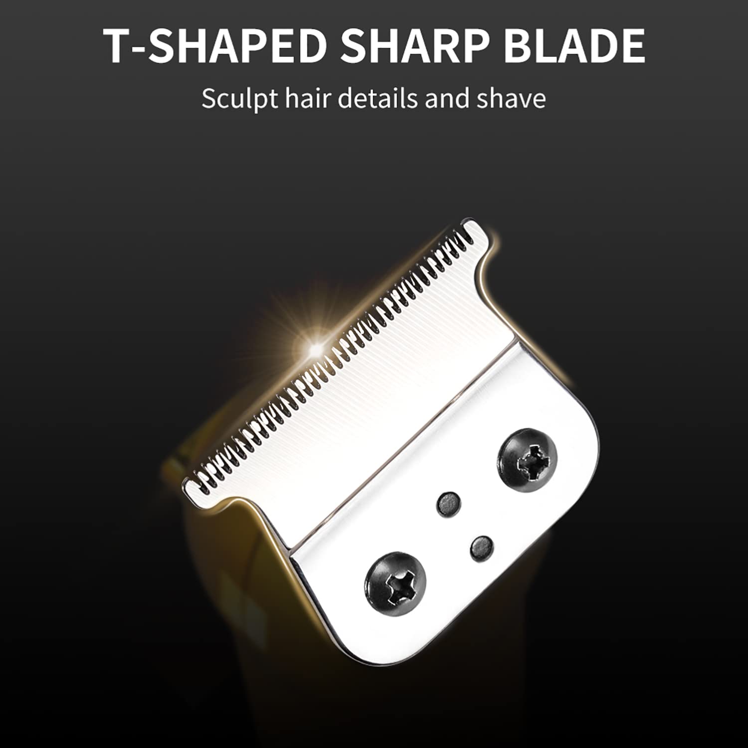 DSP® Professional Hair & Beard Trimmer for Men - Rechargeable Cordless Hair Clipper with LED Display & Precision Blades (Gold) | Perfect for Home Grooming, Travel & Barbershop Use
