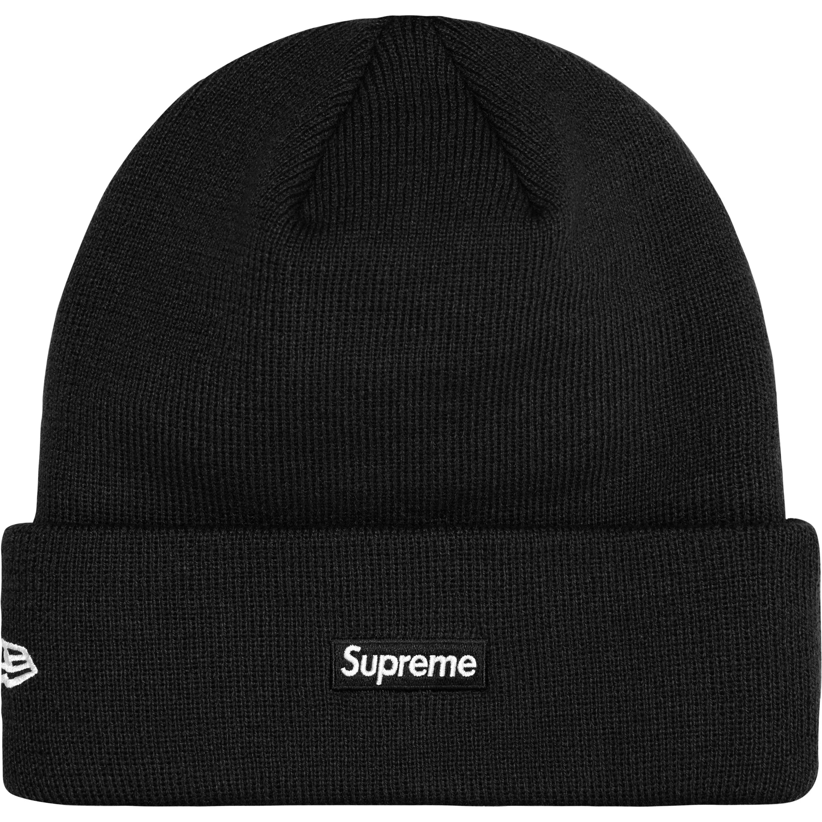 Supreme New Era® S Logo Beanie - Black Winter Hat for Men & Women - Perfect for Cold Weather, Streetwear Fashion & Outdoor Activities