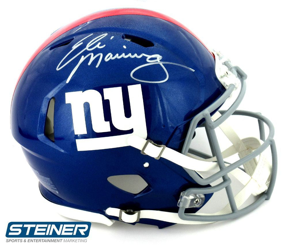 Eli Manning Autographed New York Giants Authentic Speed Helmet - Certified Collectible Football Memorabilia for Fans & Sports Enthusiasts - Perfect for Display, Gifts, and Home Decor