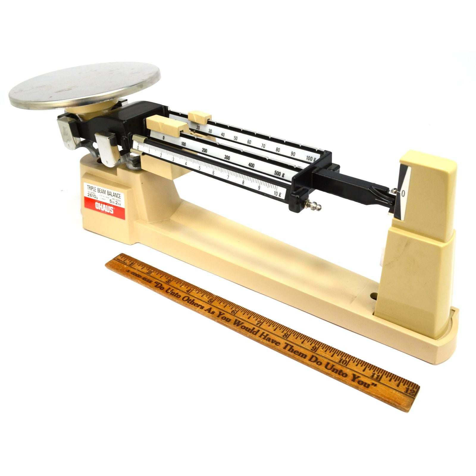 OHAUS TRIPLE BEAM BALANCE SCALE 700/800 Series - Precision Laboratory Scale with 3 Weights & Protective Case - Ideal for Science Labs, Classrooms & Chemistry Experiments