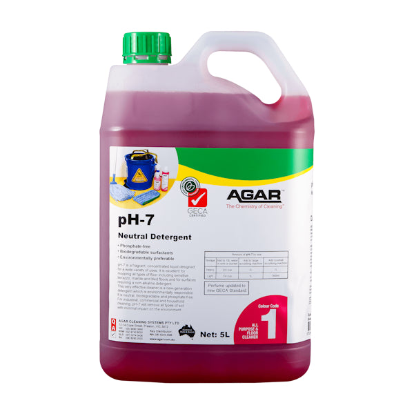 pH7 Neutral Hard Floor Cleaner - Eco-Friendly Agar Detergent for Wood, Tile & Laminate Floors - Safe for Homes & Offices