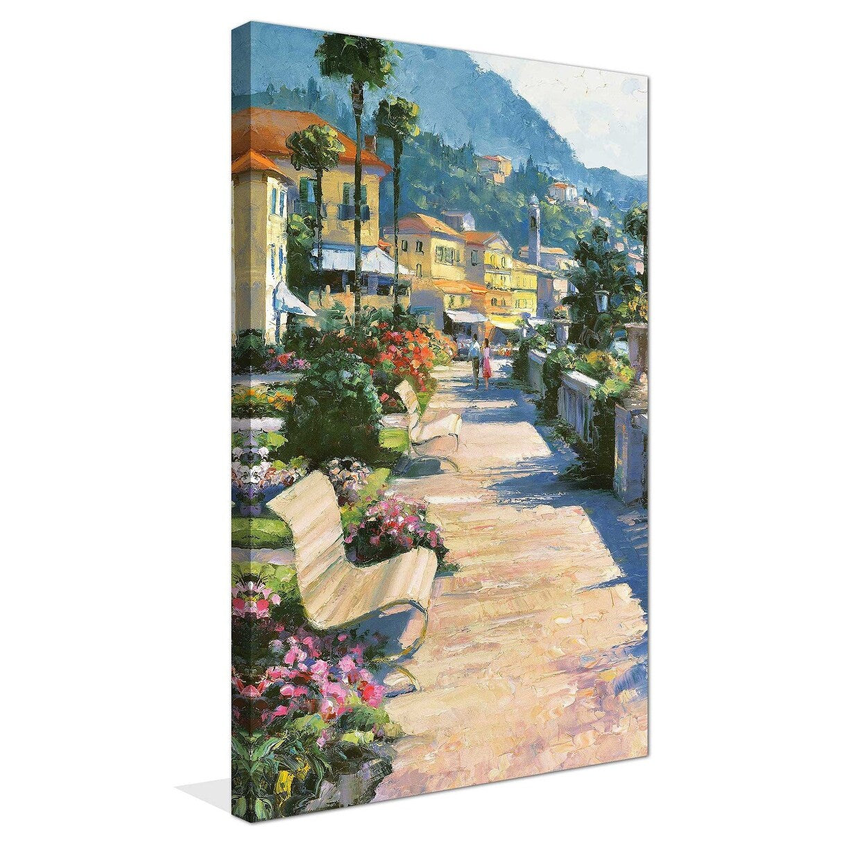 Bellagio Promenade by Howard Behrens - Premium Canvas Art Print - Perfect for Living Room, Bedroom & Office Wall Decor