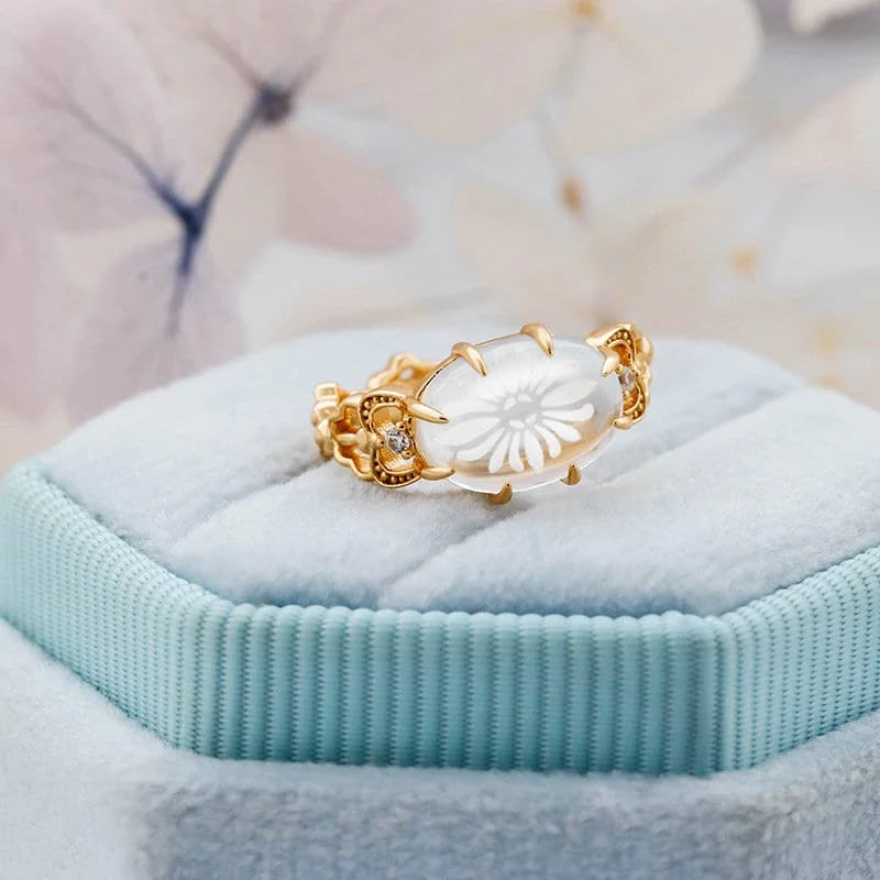 Elegant Clear Quartz Flower CZ Ear Clip Ear Cuff for Women | Dainty Boho Jewelry for Everyday Wear & Special Occasions | Perfect Gift for Bridesmaids, Birthday & Anniversary