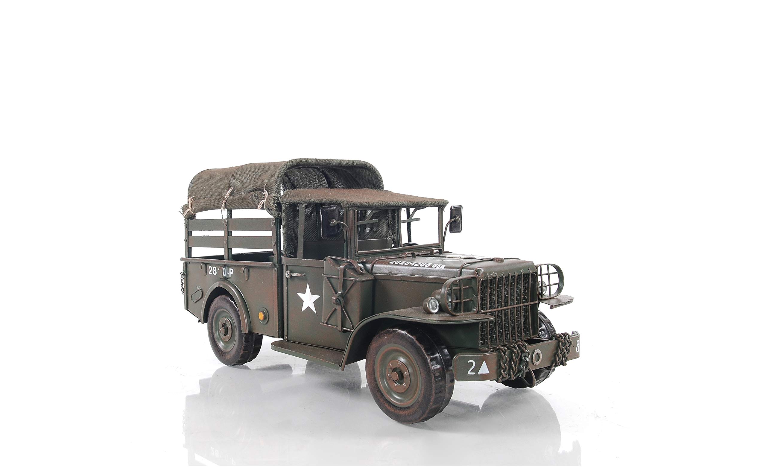 Vintage Dodge M42 Command Iron Model - Collectible Military Vehicle for Display, Gifts & History Enthusiasts | Perfect for Home Decor, Office Display & Military Memorabilia Collections