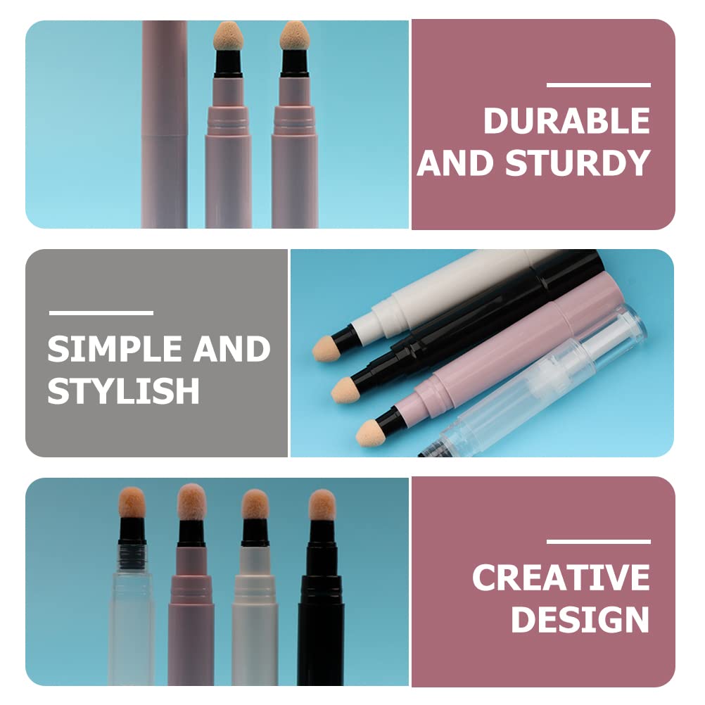 FOMIYES 4pcs Refillable Blush & Lip Gloss Pen Dispenser - Travel-Size Lip Oil & Blusher Tube Containers for Makeup Sample Bottles, Lip Balm Vials - Perfect for DIY Cosmetics, On-The-Go Touch Ups & Professional Makeup Artists