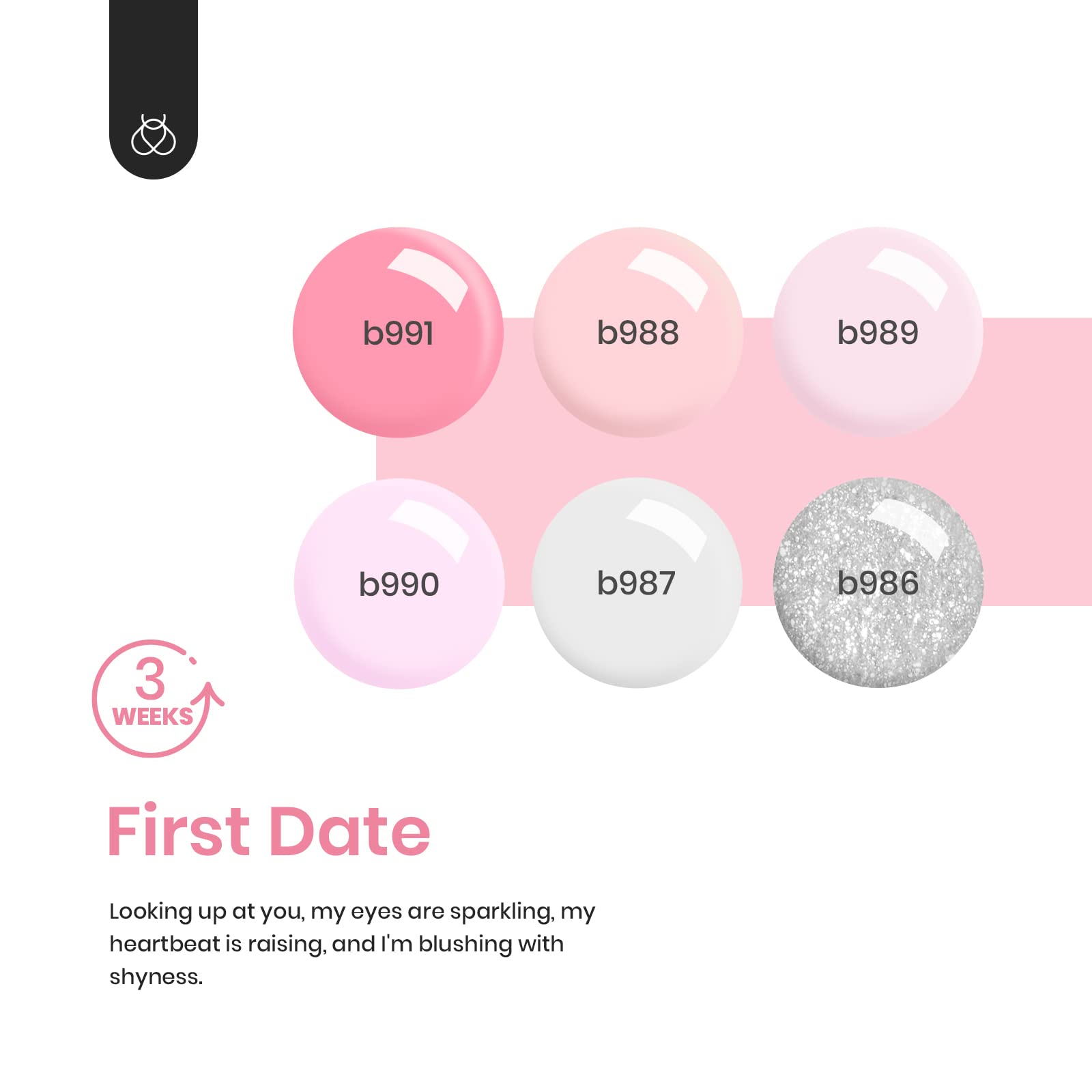 Beetles Gel Nail Polish Kit with UV Light - 6 Colors (Pink, White, Nude & Glitter) + Base Coat, Glossy & Matte Top Coat | Soak Off UV Manicure Set | Perfect Valentine's Gift for Women | DIY Salon-Quality Nails at Home