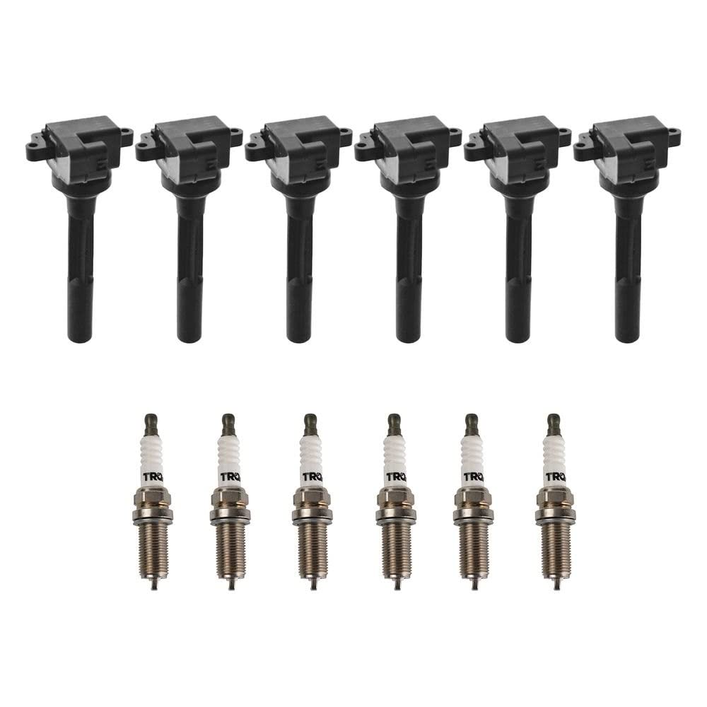 TRQ Ignition Kit with Ignition Coil & Spark Plugs - Compatible with 1996 Honda Passport 3.2L V6 - High Performance Replacement Parts for Smooth Engine Start & Better Fuel Efficiency - Perfect for Off-Roading, Daily Commuting & Winter Driving