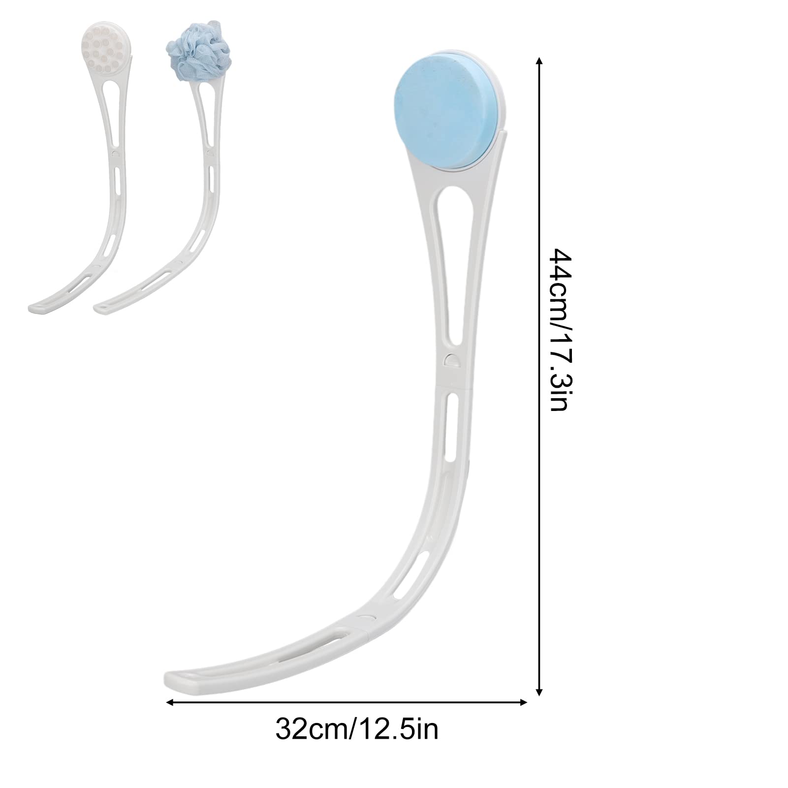 3-in-1 Back Bath Brush with Long Handle - Exfoliating & Cleansing Shower Brush for Adults & Kids - Perfect for Hard-to-Reach Areas & Spa-Like Experience at Home