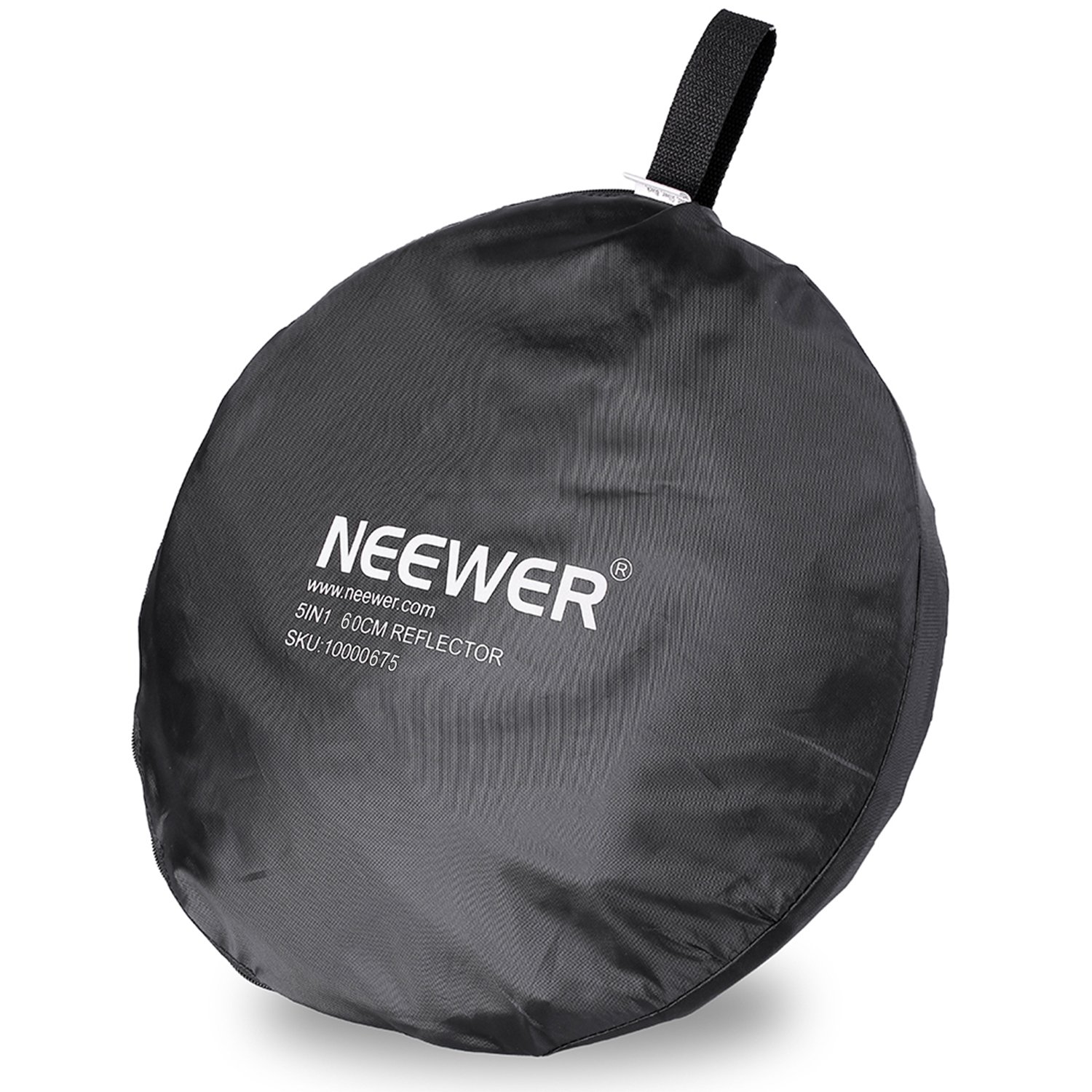 NEEWER 22 Inch 5-in-1 Collapsible Light Reflector Diffuser - Translucent, Silver, Gold, White & Black for Studio & Outdoor Photography - Perfect for Portraits, Product Shoots and Natural Lighting Enhancement