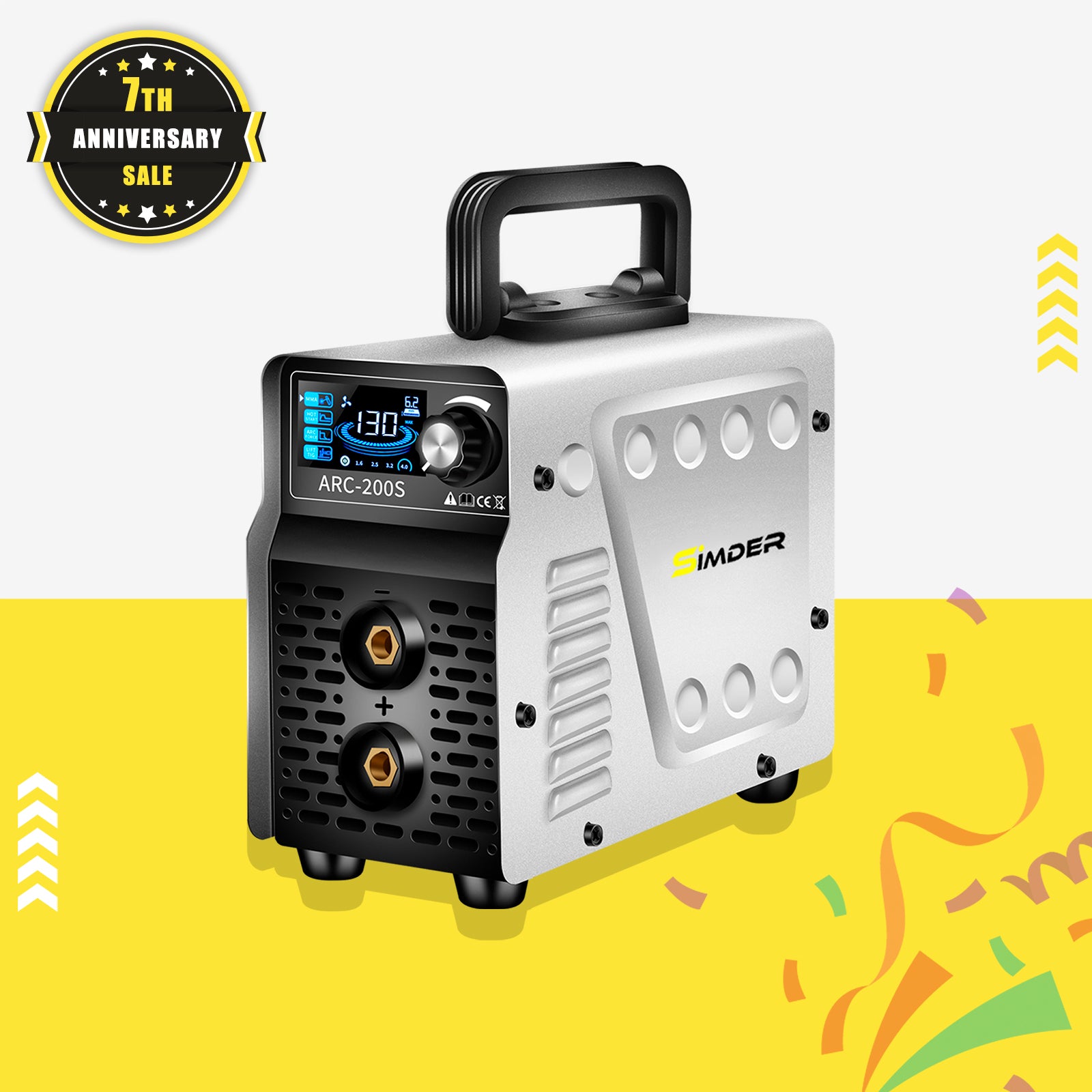 SSimder ARC 200S Stick Welder - 200 Amp Lift TIG/Stick 2-in-1 Welding Machine for Home DIY, Metal Fabrication & Auto Repair | Portable & Lightweight