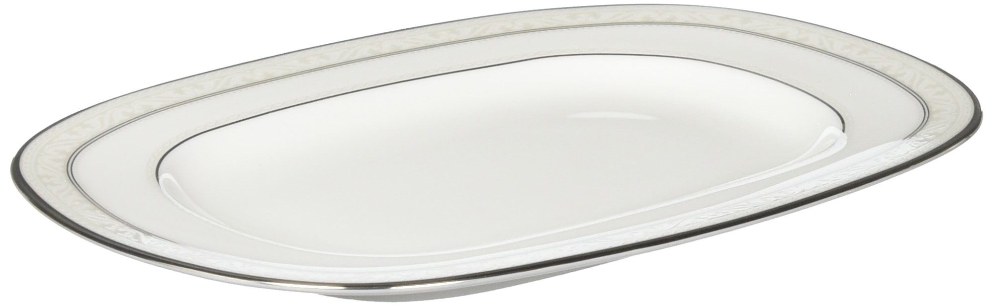 Noritake Montvale Platinum 2-Piece Gravy Boat with Tray - Elegant Serving Set for Thanksgiving, Dinner Parties & Holiday Entertaining
