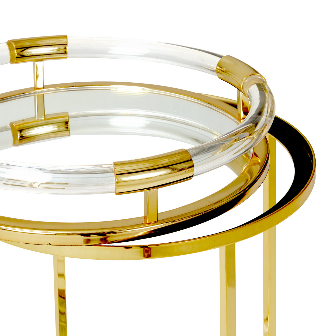 Jacques Round Bar Cart - Modern Rolling Drink Cart with Wheels for Home Bar, Living Room, or Outdoor Entertaining | Stylish & Functional Beverage Serving Cart