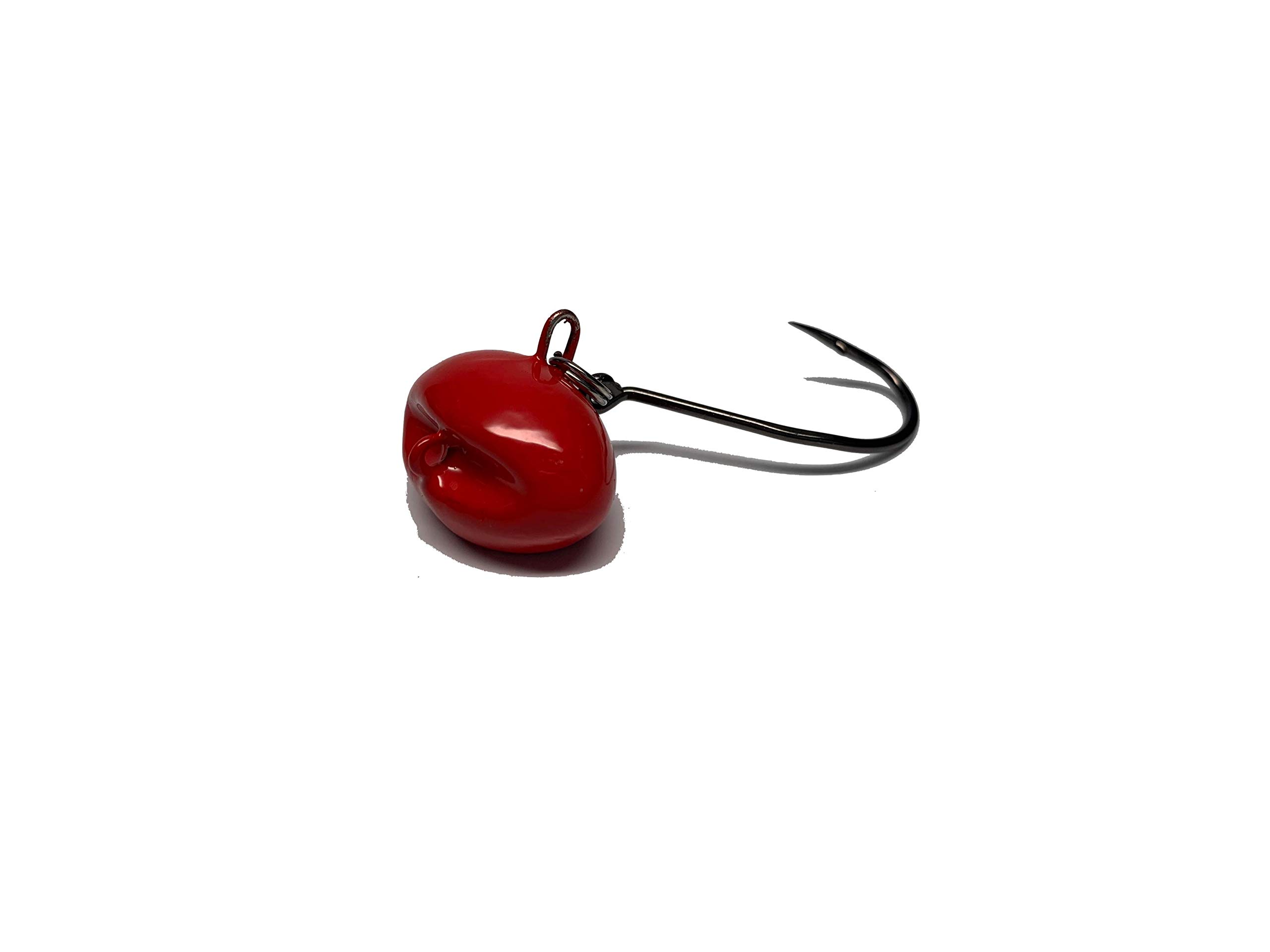 Premium Fiddler Red Sheepshead Fishing Jigs with Split Rings - Saltwater & Freshwater Lures for Sheepshead, Snapper, and Bottom Fish - Ideal for Pier, Boat, and Shore Fishing