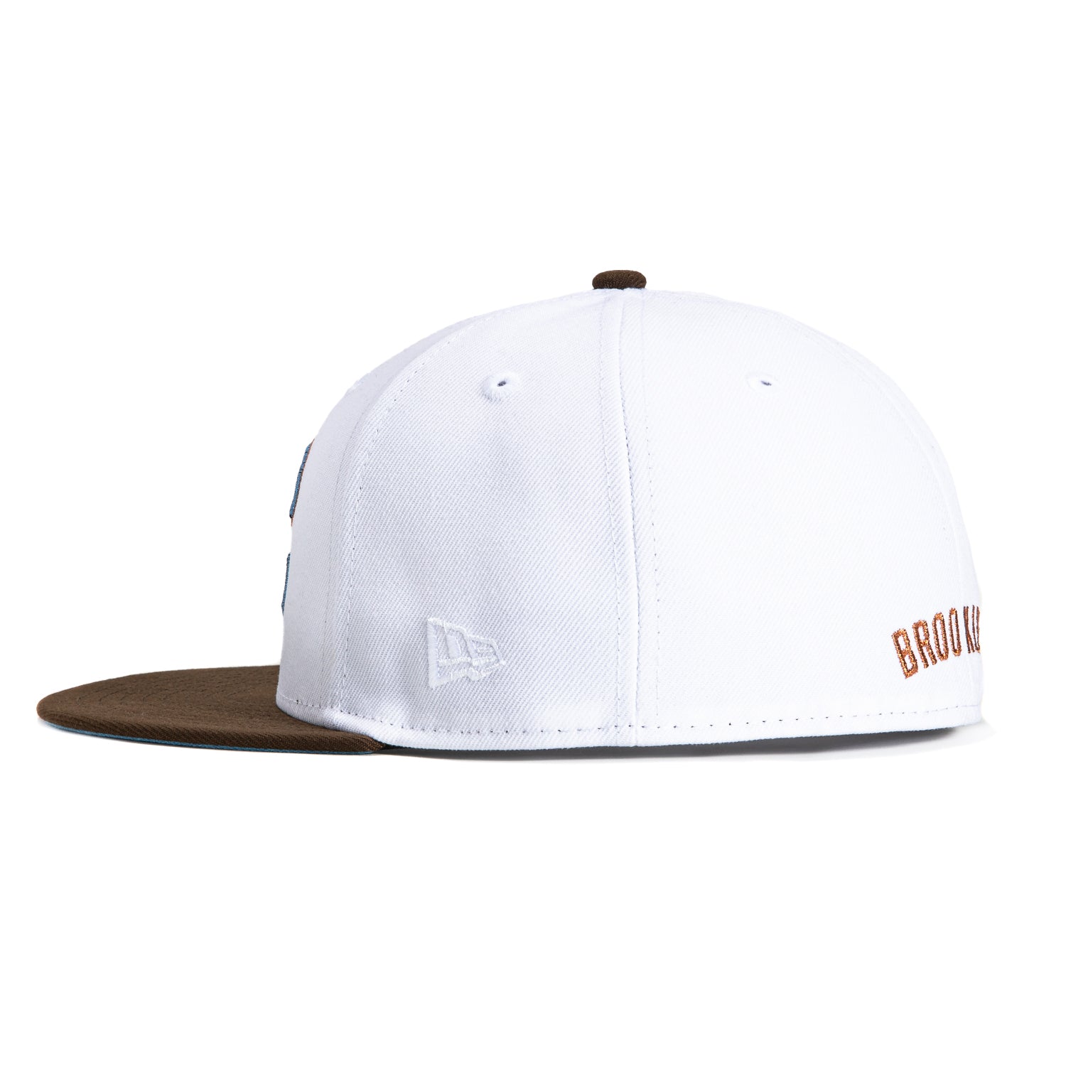New Era 59Fifty Brooklyn Royal Giants Logo Patch Baseball Cap - Adjustable Snapback Hat for Men & Women in White & Brown | Perfect for Sports Fans, Streetwear Fashion & Casual Outfits