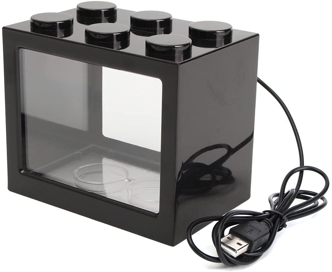 Mini USB LED Light for Fish Tank - Clear Aquarium Decor, Office & Desktop Essential - Black Color | Perfect for Home, Office, and Small Spaces Decoration